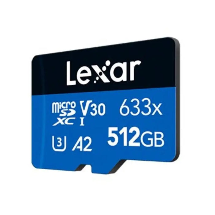 Micro SDXC 512GB 170MB/s UHS-I,A2,V30,U3,BLUE LEXAR - Карти памет<<<Устройства за съхранение на данни<<<AmperelB2B
