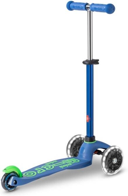 Children's scooter Micro - Mini Deluxe LED, Crystal Blue