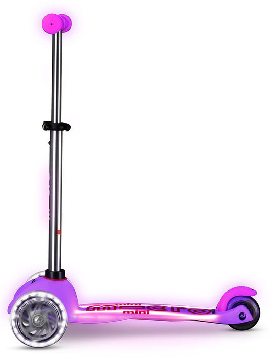 Children's scooter Micro - Mini Deluxe, Glow LED Plus, Frosty Pink