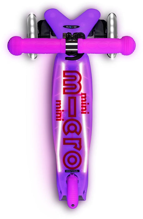 Children's scooter Micro - Mini Deluxe, Glow LED Plus, Frosty Pink