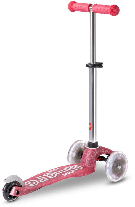 Children's scooter Micro - Mini Deluxe Glitter LED, Pink