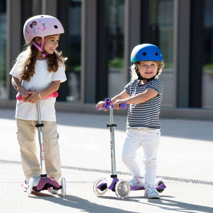 Children's scooter Micro - Mini Deluxe Glitter LED, Pink