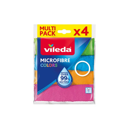MICROFIBER TOWELS 4 NUMBERS COLORS VILEDA - Продукти за почистване<<<Домашни