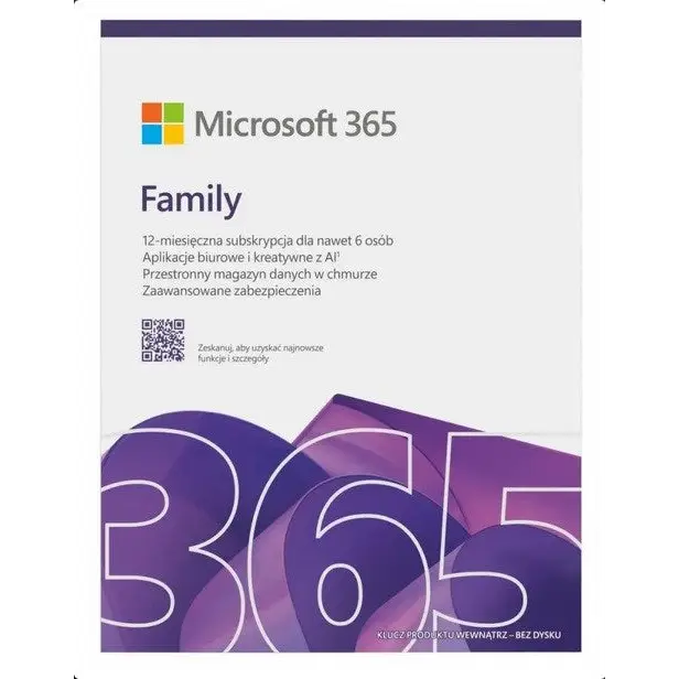 Microsoft 365 Family (6 users; 12 months) (EP2-32382) - Office softwareOPR-OBI<<<SoftwareOPR<<<ActionPL