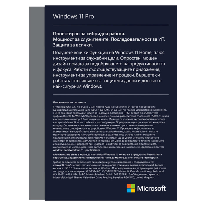 PC Software MICROSOFT WIN 11 PRO BG USB HAV-00204