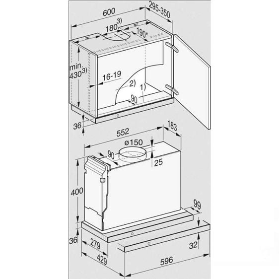 Built-in hood MIELE DAS 4630