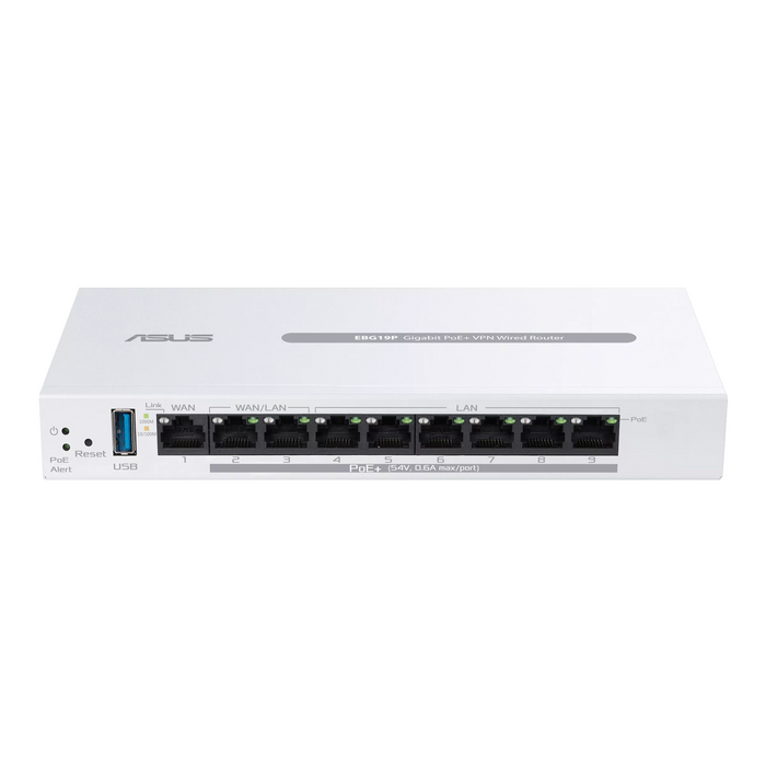Gigabit router ASUS ExpertWiFi EBG19P - PoE, 8x10/100/1000, 1xWAN Primary AiMesh