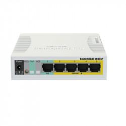 Switch MikroTik RB260GSP, 5-port 10/10/1000+1xSFP, PoE