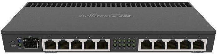 Router MikroTik RB4011iGS+RM, CPU 1.4GHz, 1GB, 10xGbit LAN, 1xSFP, PoE in/out 1U