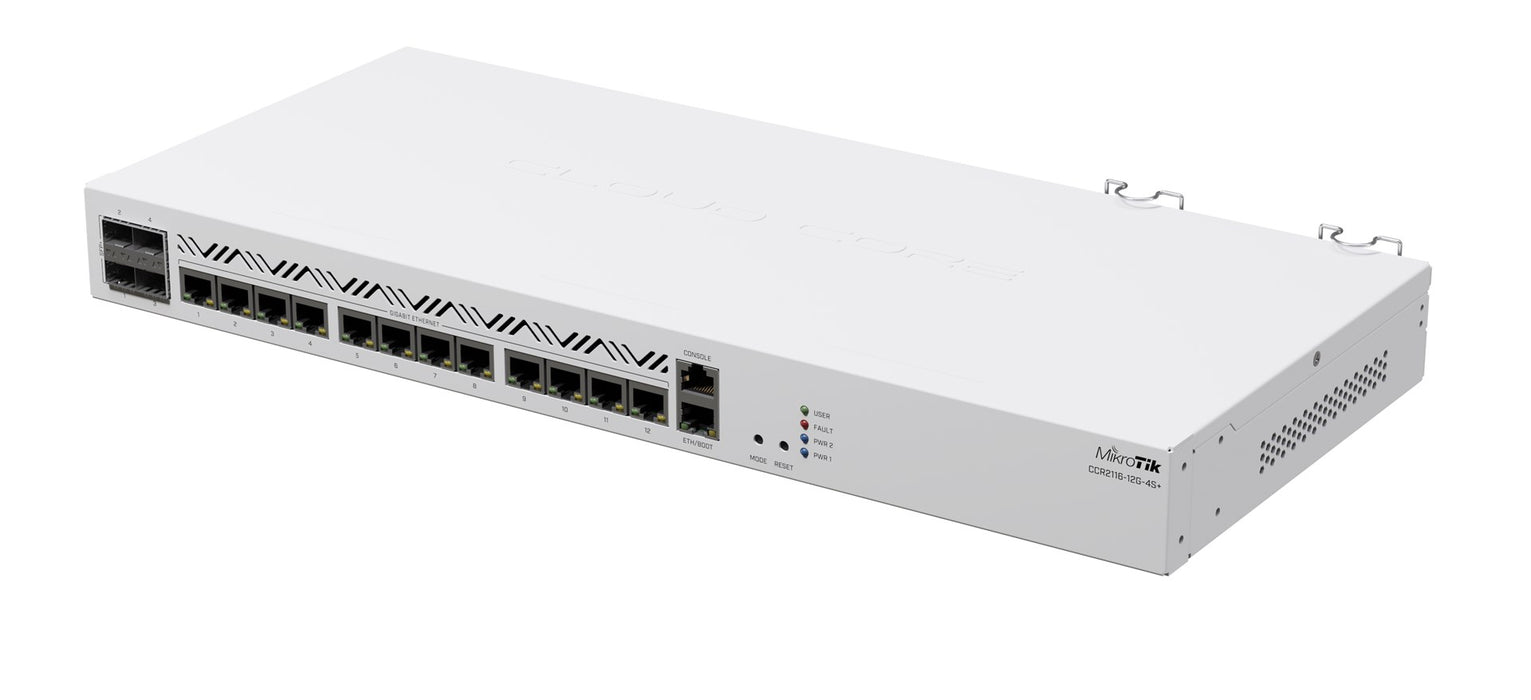 Cloud Router Mikrotik CCR2116-12G-4S+, 13xGigabit LAN, 4xSFP cages, M.2 PCIe slot