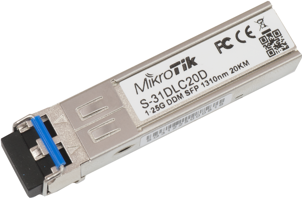 SFP module Mikrotik S-31DLC20D, 1.25G, 20km