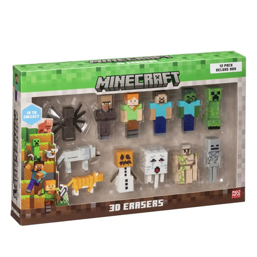 MINECRAFT 3D ERASERS - 12 PACK DELUXE BOX - CollectablesFIG-KOL<<<(Games and toys) FiguresFIG<<<ActionPL