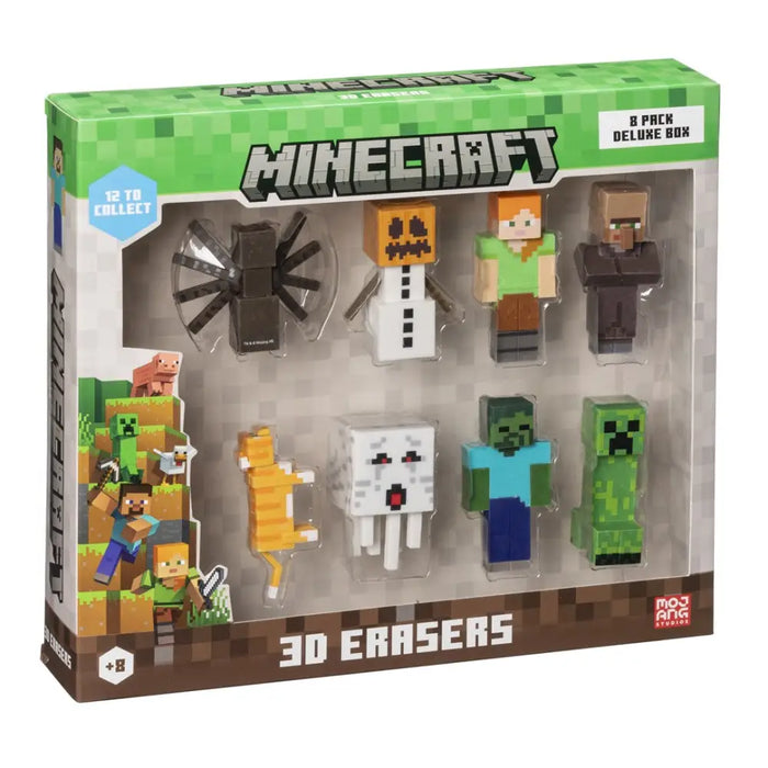 MINECRAFT 3D ERASERS - 8 PACK DELUXE BOX VER.B - CollectablesFIG-KOL<<<(Games and toys) FiguresFIG<<<ActionPL