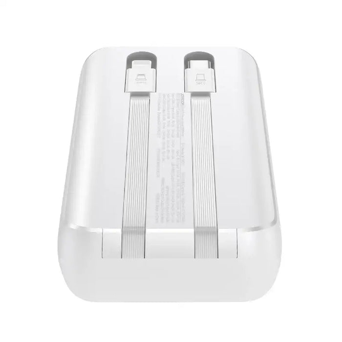 Mini power bank with built-in cables Joyroom JR-PBC06 30W 10000mAh - white - Powerbanks<<<HurtelXML