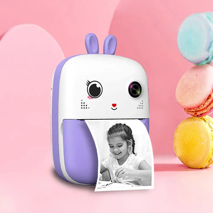 Mini Thermal Printer for Kids with Camera and Camcorder - Purple - Photo accessories<<<HurtelXML