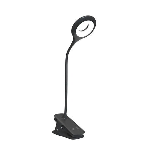 Mini Wozinsky Wireless LED Reading Lamp with Clip + USB-C Cable - Black - Table lamps<<<HurtelXML
