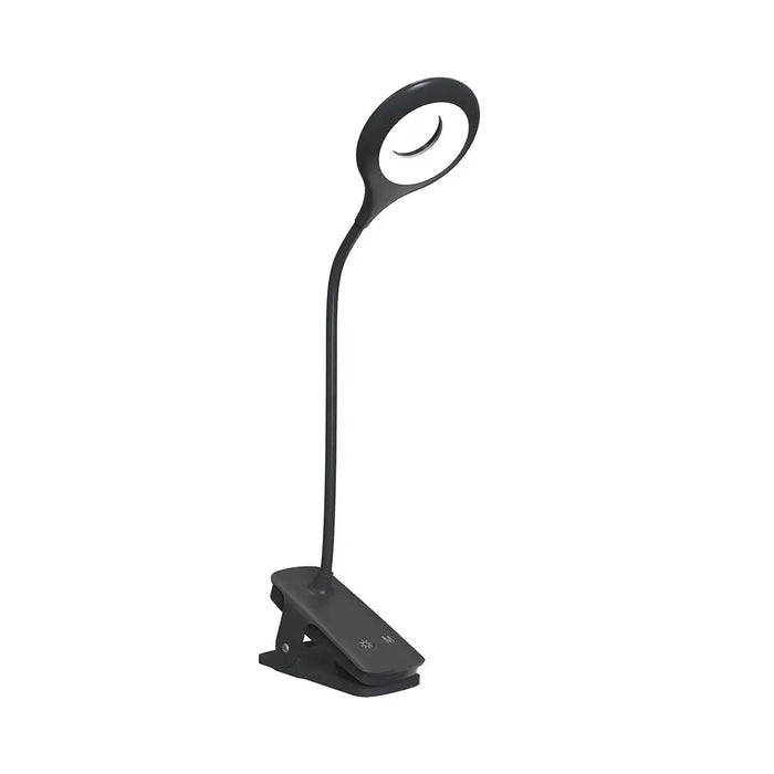 Mini Wozinsky Wireless LED Reading Lamp with Clip + USB-C Cable - Black - Table lamps<<<HurtelXML