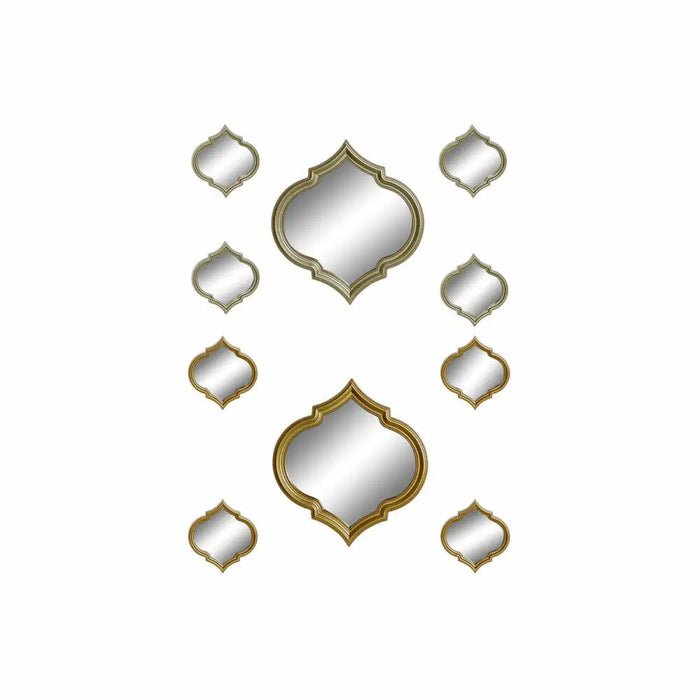 Mirror Set DKD Home Decor Mirror Golden Bronze polypropylene (50 x 3 x 55 cm) (2 pcs) - Декорация и Осветление<<<Дом