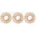 Mirror Set Home ESPRIT Natural Scandi 20 x 2 x 20 cm (3 Pieces) - Декорация и Осветление<<<Дом