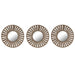 Mirror Set Home ESPRIT Natural Tropical 20 x 1 x 20 cm (3 Pieces) - Декорация и Осветление<<<Дом