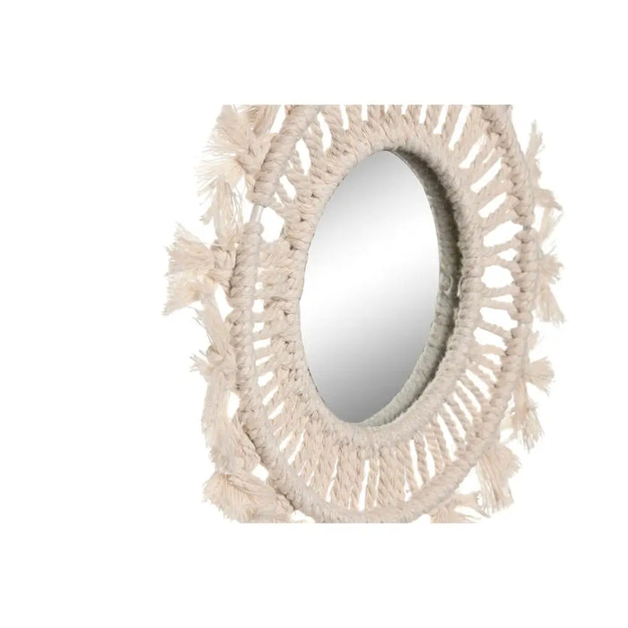 Mirror Set Home ESPRIT White Boho 20 x 1 x 20 cm (3 Pieces) - Декорация и Осветление<<<Дом