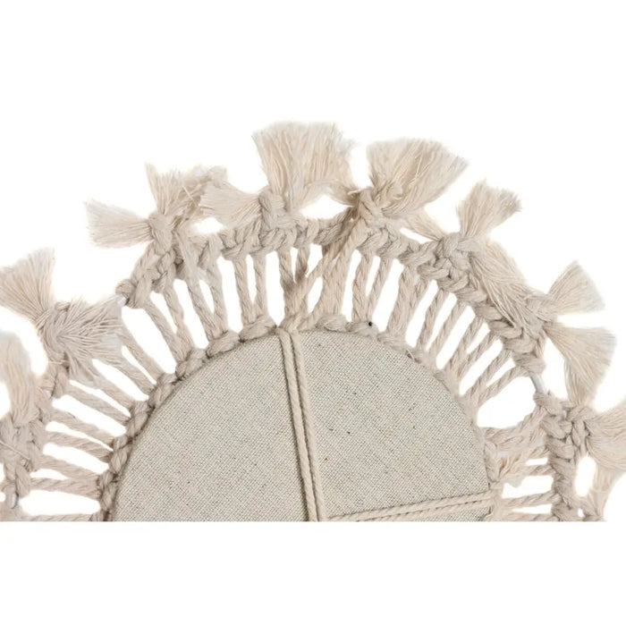 Mirror Set Home ESPRIT White Boho 20 x 1 x 20 cm (3 Pieces) - Декорация и Осветление<<<Дом