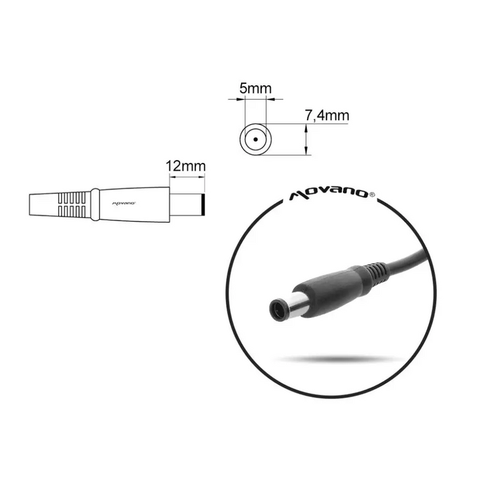 Mitsu Charger / Power Supply ZM/DEL195462 19.5v 4.62a (7.4x5.0 pin) - dell 90W - Power supplies