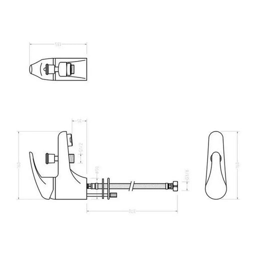 Mixer Tap Rousseau Grey Metal Brass - Баня<<<Дом Градина<<<BigBuy&&&Аксесоари и кранчета<<<Баня<<<Дом Градина<<<BigBuy