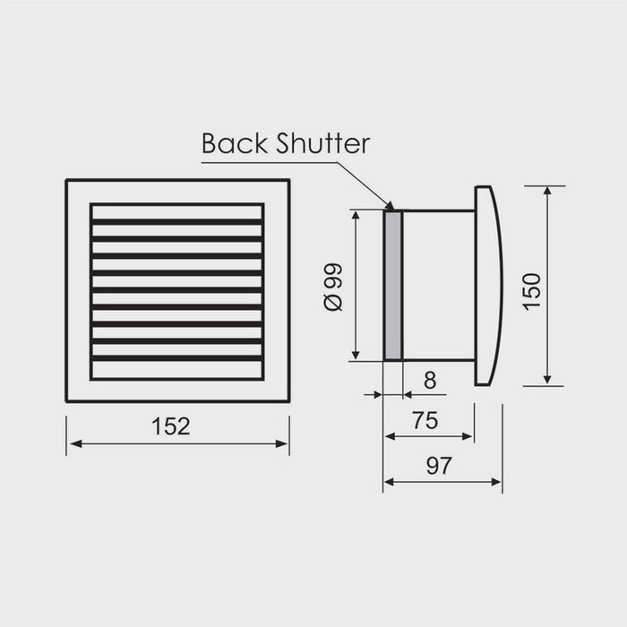 MMOTORS JSC MM 100 BATHROOM FAN