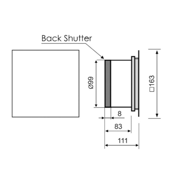 HOOD MM-R 100/169 SQUARE WHITE