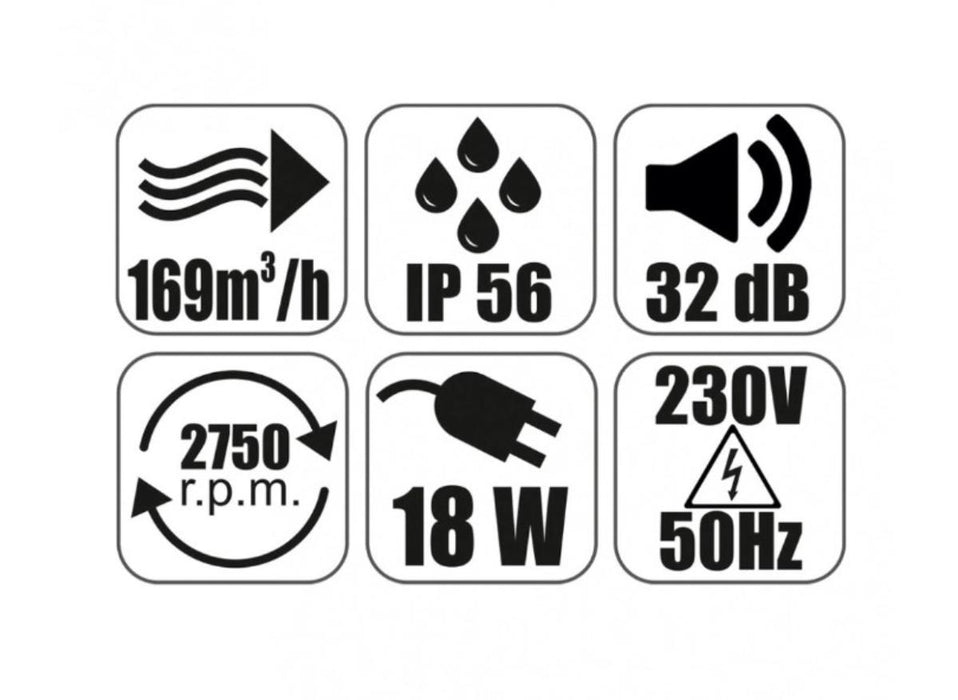 ASPIRATION HOOD MM-R 100/169 BLACK GLOSSY