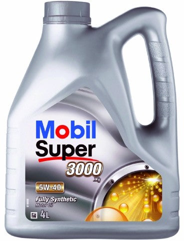 MOBIL SUPER 3000 X1 5W-40 4L API SN/SM/SL/API CF ACEA A3/B3/A3/B4 Opel GM-LL-B-025 MB-Approval 229.3 VW 502 00 / 505 00 Porsche A 40 Peugeot/Citroen Automobiles B71 2296 BMW Longlife 01 Renault RN0710/ RN0700