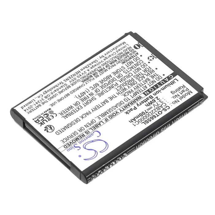Mobile phone battery ALCATEL 2010D One Touch 356 One Touch 665 CAB22B0000C1 LiIon 3.7V 700mAh CAMERON SINO - Батерии за