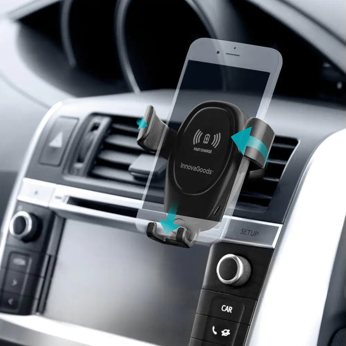 Mobile Phone Holder with Wireless Charger for Cars Wolder InnovaGoods - Електроника GPS и Автомобил<<<Компютри|