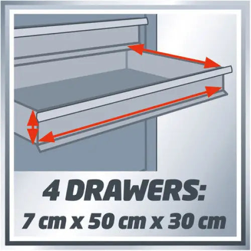 MOBILE TOOL CABINET EINHELL TC-TW 100 - Куфари за инструменти<<<Съхранение и организиране<<<Инструменти и