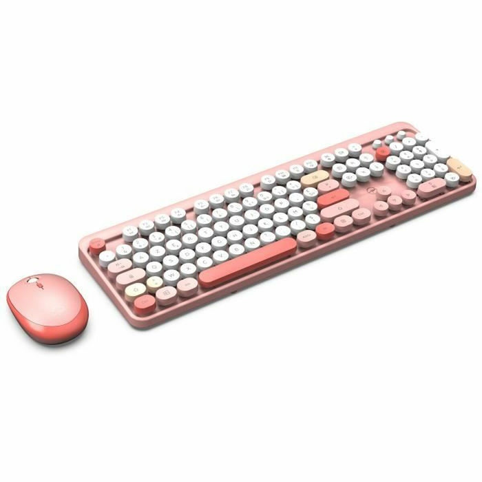 Keyboard and Mouse Mobility Lab Pure Color Rose Azerty French