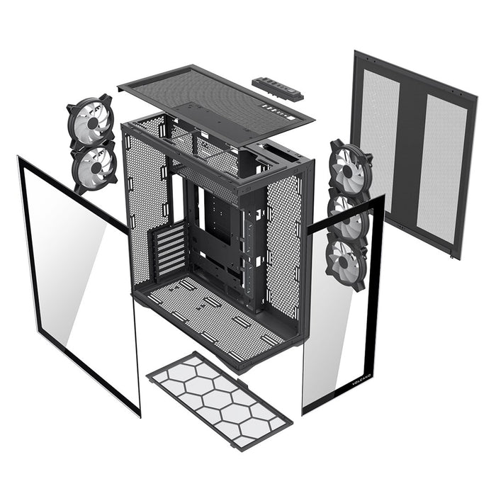 MODECOM Volcano SPACE XL ARGB FULL TOWER 5F Black