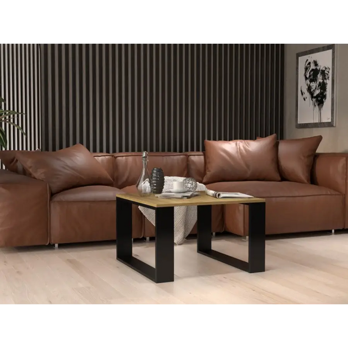 MODERN MINI table 67x67x40 cm Artisan Oak/Black - Wooden benches and tablesLIS-DRE<<<Benches and tablesLIS<<<ActionPL