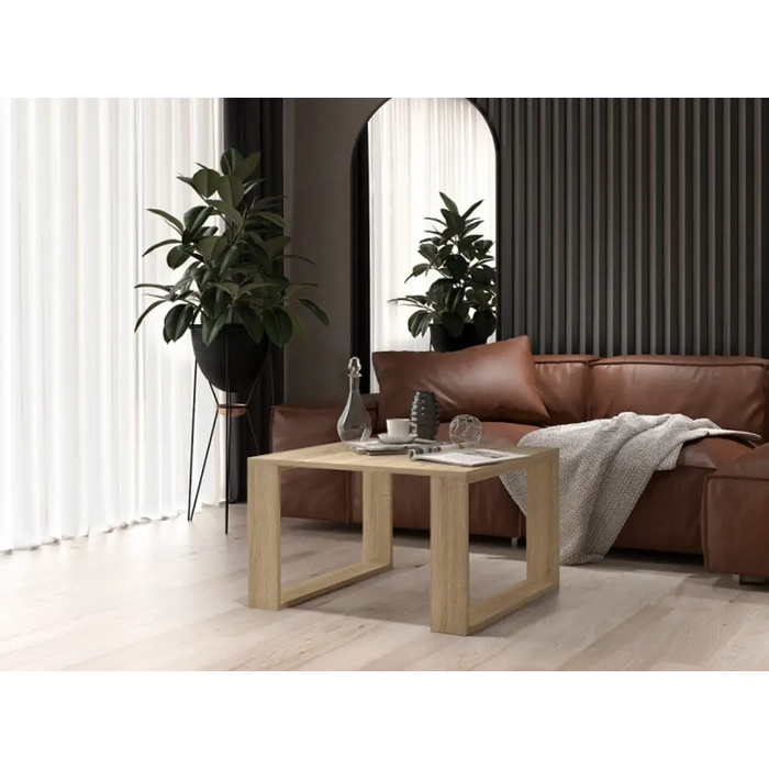 MODERN MINI table 67x67x40 cm Sonoma oak - Wooden benches and tablesLIS-DRE<<<Benches and tablesLIS<<<ActionPL