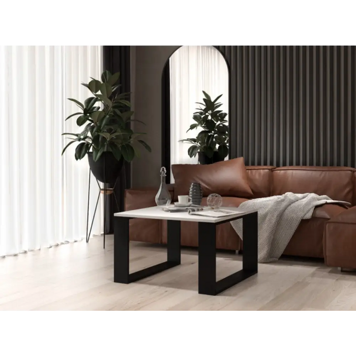 MODERN MINI table 67x67x40 cm White/Black - Wooden benches and tablesLIS-DRE<<<Benches and tablesLIS<<<ActionPL