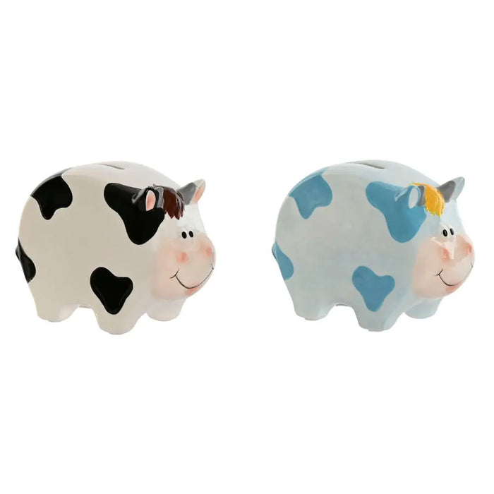Money box Home ESPRIT Dolomite Cow 16 X 7,5 X 12,5 cm (2 Units) - Декорация и Осветление<<<Дом