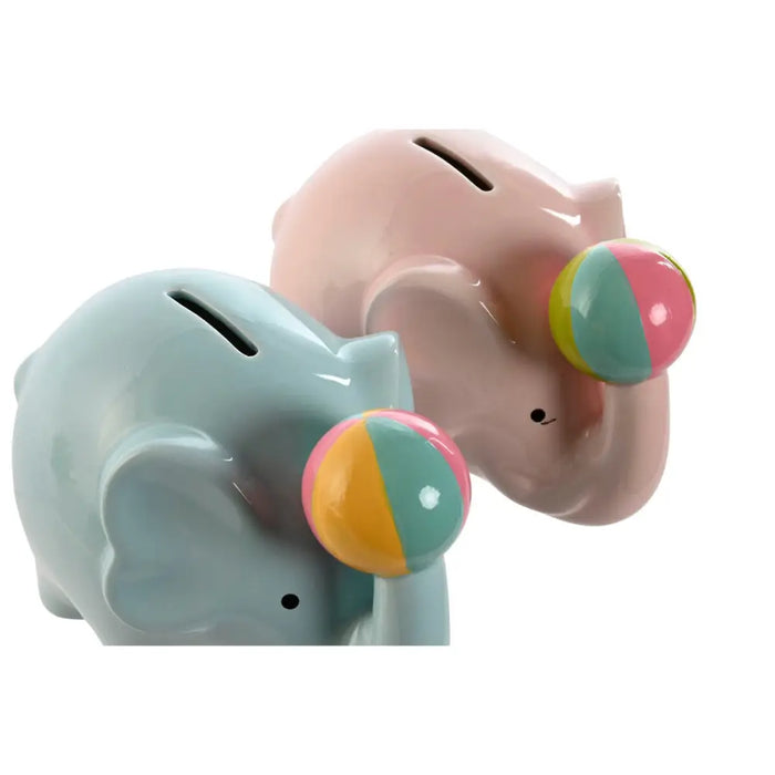 Money box Home ESPRIT Dolomite Elephant 17 x 11 x 14,5 cm (2 Units) - Декорация и Осветление<<<Дом