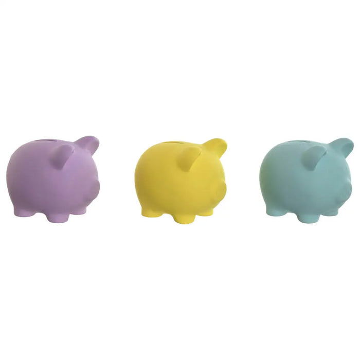 Money box Home ESPRIT Dolomite Pig 13,5 x 11 x 11,5 cm (3 Units) - Декорация и Осветление<<<Дом
