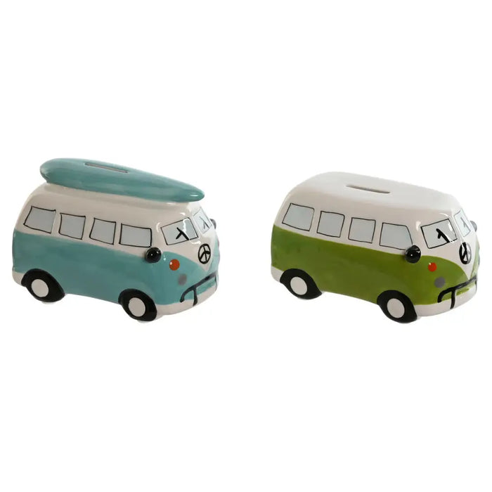 Money box Home ESPRIT Dolomite Van 16 x 10 x 11 cm (2 Units) - Декорация и Осветление<<<Дом