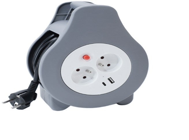 Montis Przedłużacz domowy zwijany z USB 10m MT188 2 AC outlet(s)