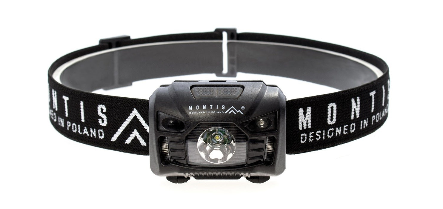 Montis Akumulatorowa latarka nagłowna z sensorem MT001 Black Headband flashlight LED