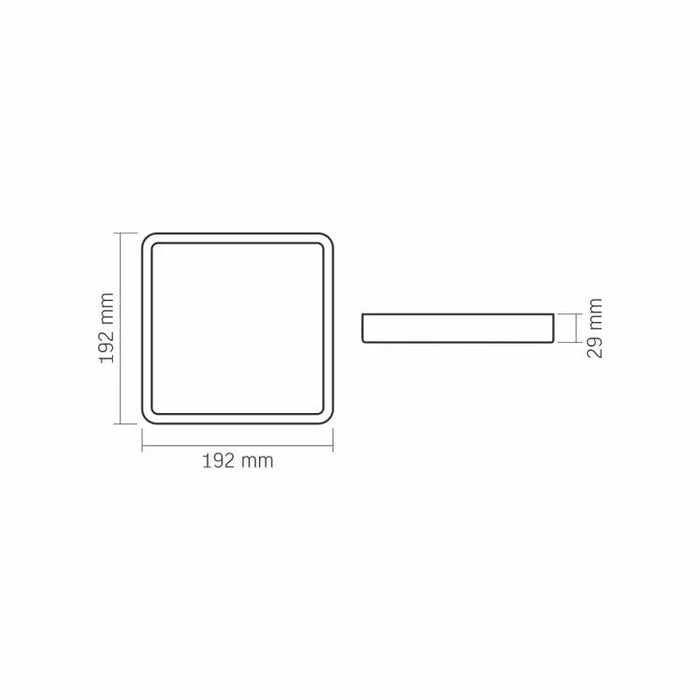 MOON SQUARE OPEN VLE-DLSS-184B 18W/4K/BK VIDEX - Диодни тела за бита<<<Източници на светлина<<<AmperelB2B