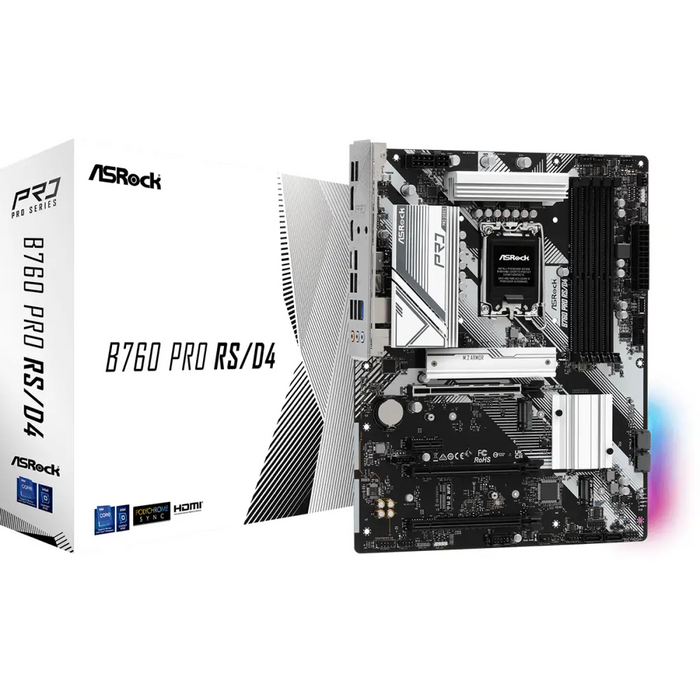 Motherboard ASRock B760 Pro RS/D4 LGA 1700 Intel B760 - Дънни платки<<<Компютърни компоненти<<<ValiAPI&&&Дънни