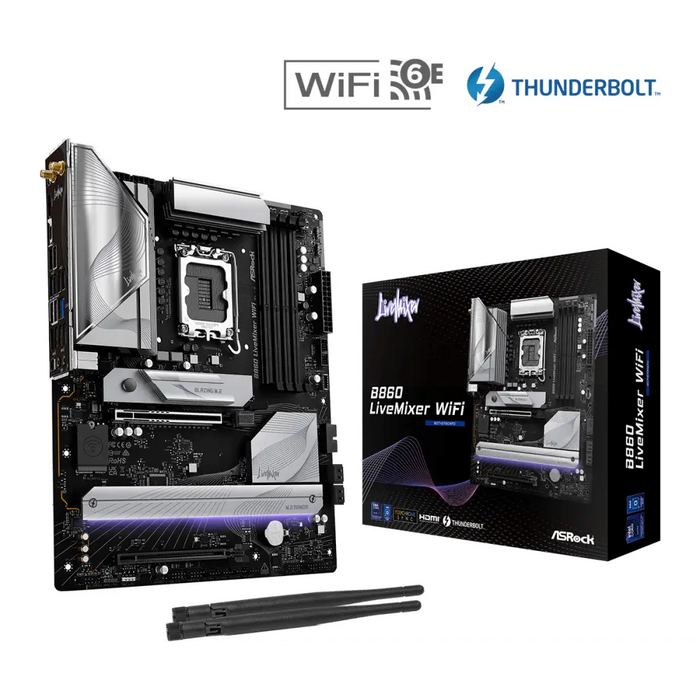Motherboard ASRock B860 LiveMixer WIFI 6E LGA 1851 - Дънни платки<<<Компютърни компоненти<<<ValiAPI&&&Дънни