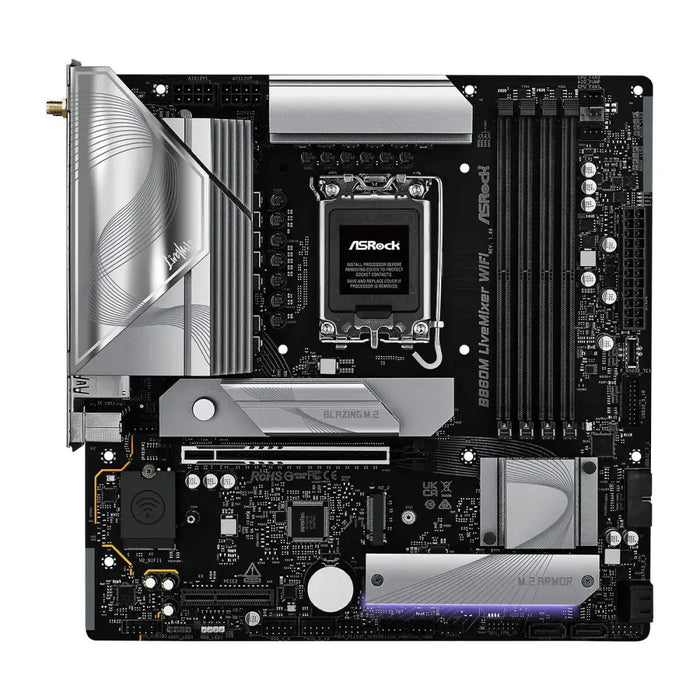 Motherboard ASRock B860M LiveMixer WiFi Intel B860 LGA 1851 - Дънни платки<<<Компютър Мрежи и компоненти<<<Компютри|